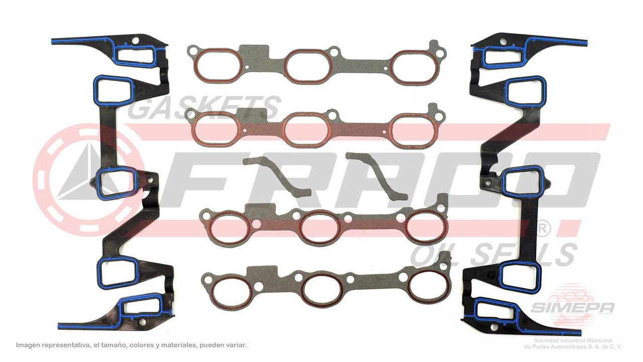 MIX-3062022 EMPAQUE DE MULTIPLE (MS-4145-1)(MU-41223-A) 3.1L GM V6 CHEVROLET MALIBU 189 97/99 2 PZAS T/P 2 PLENUM GENERAL MOTORS