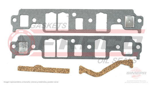 MIX-3062133 EMPAQUE DE MULTIPLE (MS-4144-2) 4.3L 262 ASTRO S10 PICK UP SAFARI BRAVADA SONOMA VIN W X 92/95. (PUERTOS CERRADOS) 2 PZ. GENERAL MOTORS
