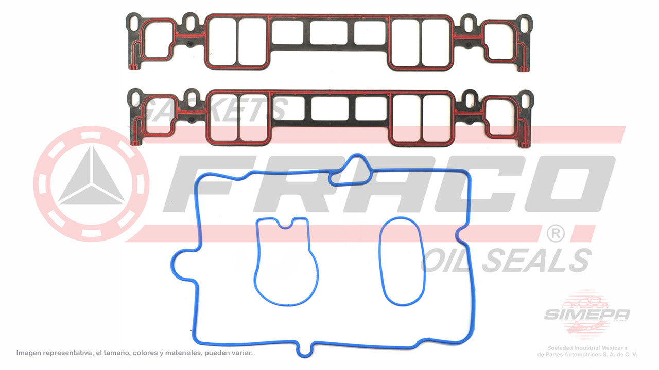 MIX-3082167 EMPAQUE DE MULTIPLE (MS-4150-8)(MU-41259-A) 5.7L 350 VORTEC VIN R 96/99 SUBURBAN SILVERADO C25 C35 GENERAL MOTORS