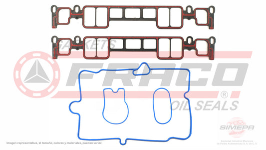 MIX-3082167 EMPAQUE DE MULTIPLE (MS-4150-8)(MU-41259-A) 5.7L 350 VORTEC VIN R 96/99 SUBURBAN SILVERADO C25 C35 GENERAL MOTORS