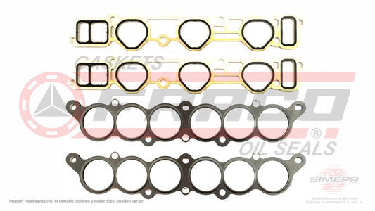 MIX-8062030 EMPAQUE DE MULTIPLE (MS-41357) 3.4L TOYOTA V6 5VZ-FE DOHC 4 RUNNER HI-LUX 95/06 2 MUL METAL 2 PLENUM METAL TOYOTA