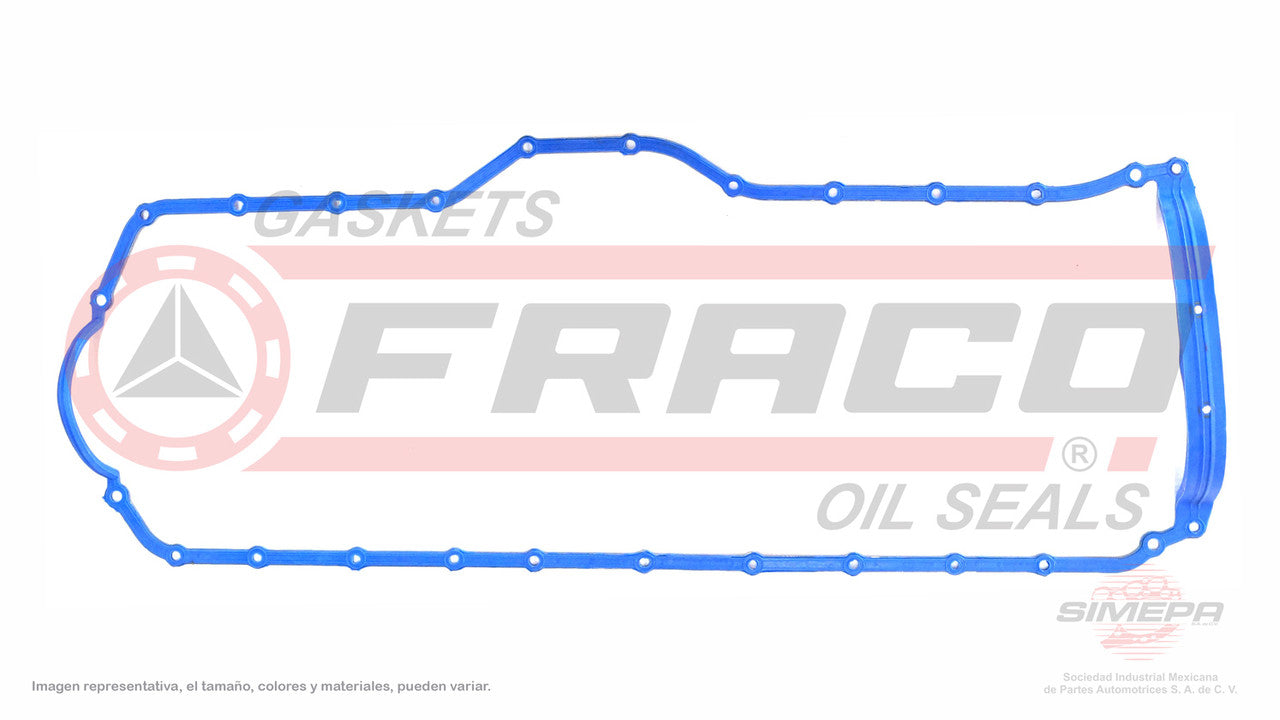 OSX-0260060 EMPAQUE DE CARTER (1 PZA)(OS-1715-R)(CJ-11439) 4.0L AMC 6 CIL JEEP CHEROKEE WAGONNER 242 87/06 SILICON CHRYSLER