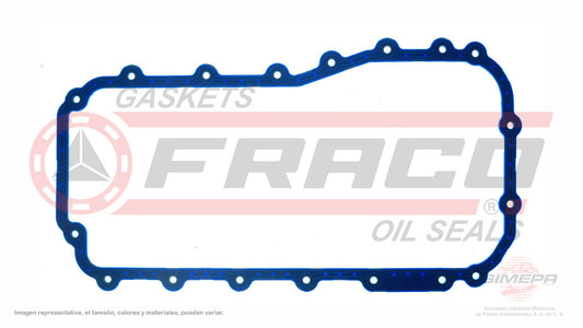 OSX-1162020 EMPAQUE DE CARTER (OS-1254-R)(CJ-11410 CJ-11416) 3.3L 3.8L DODGE OHV VOYAGER GRAND VOYAGER METAL-SILICON OHV 90/03 CHRYSLER