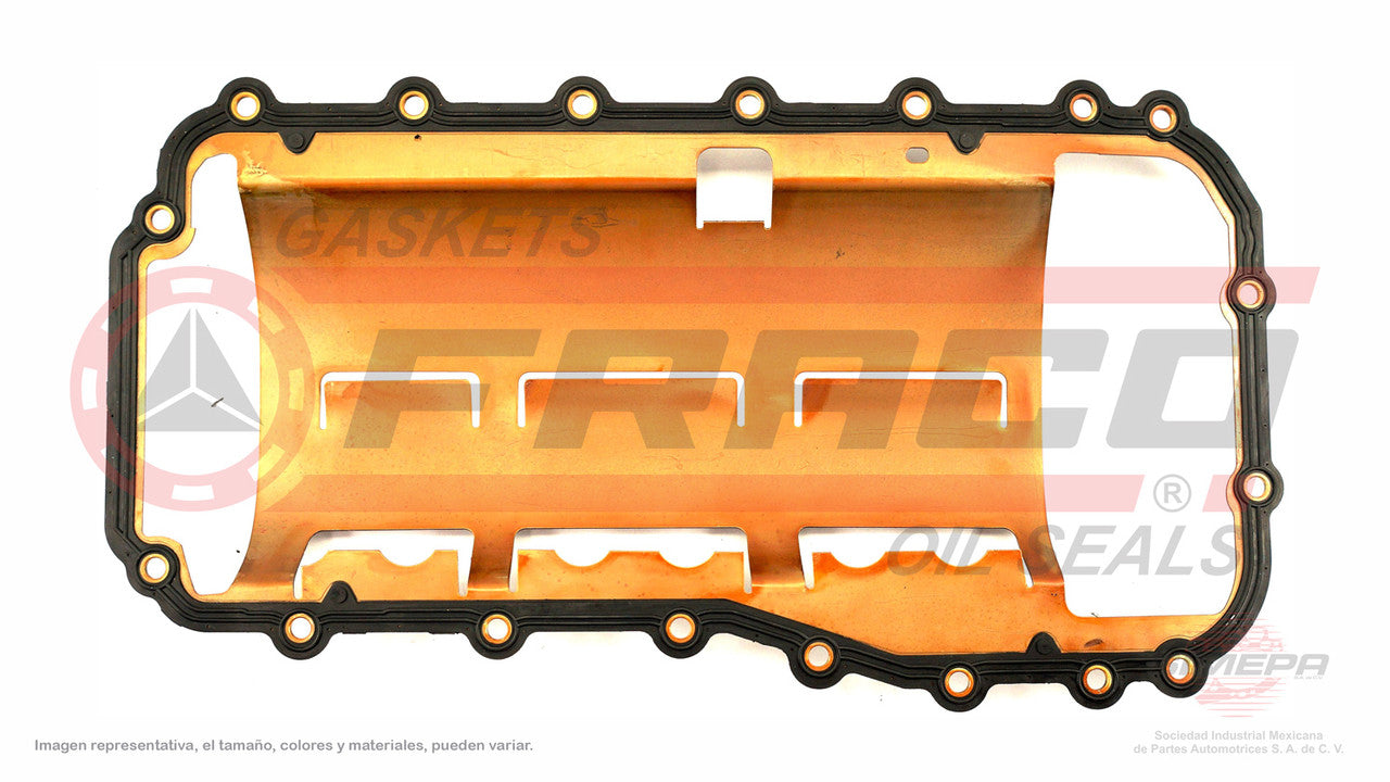 OSX-1162032 EMPAQUE DE CARTER (OS-1261-R)(CJ-11412) 3.5L DODGE 24V SOHC INTREPID CONCORDE NEW YORKER LHS (METAL-SILICON ) 1993/03 CHRYSLER