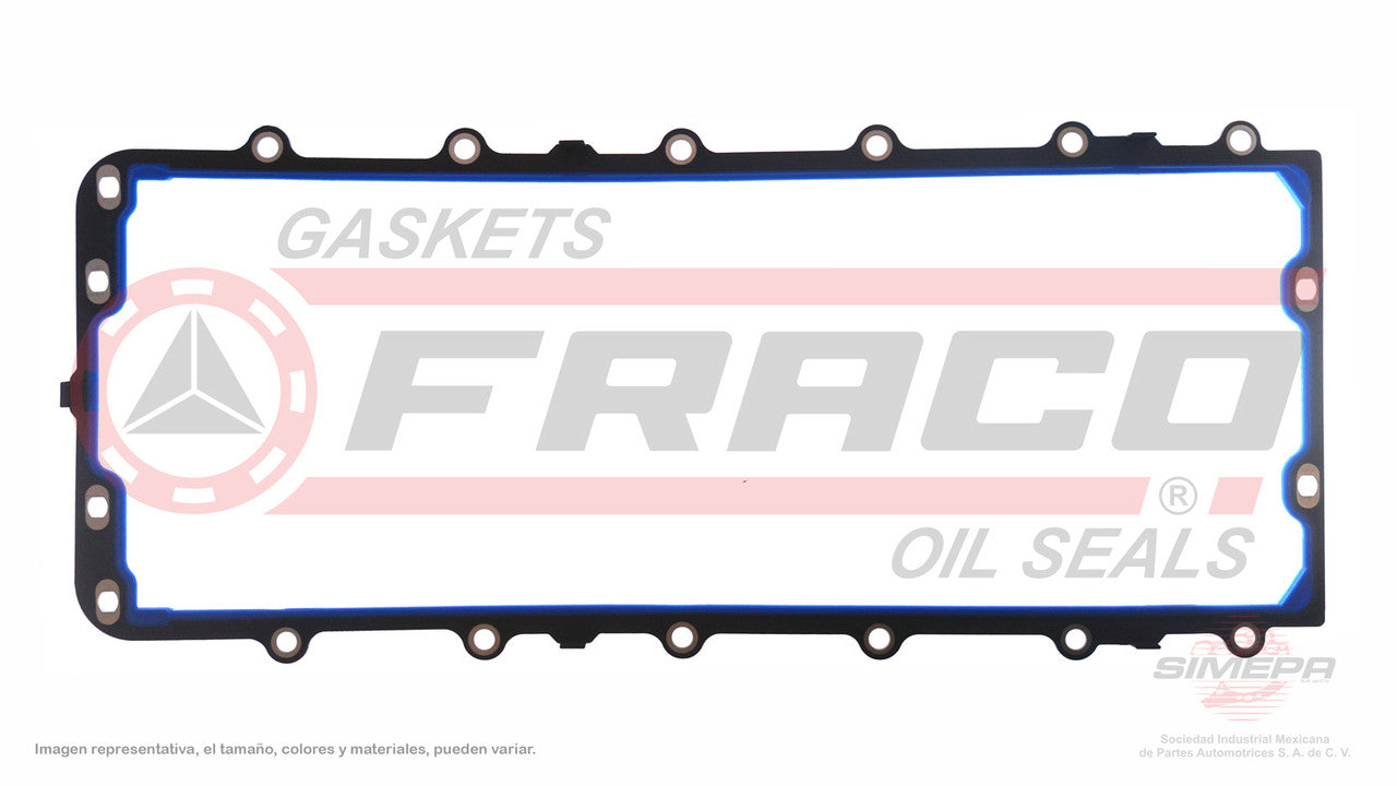 OSX-2612001 EMPAQUE DE CARTER (OS-1390)(CJ-11544) 6.8L FORD TRITON V10 415 F450 F550 SUPER DUTY 98/03 TERMO PLASTICA FORD