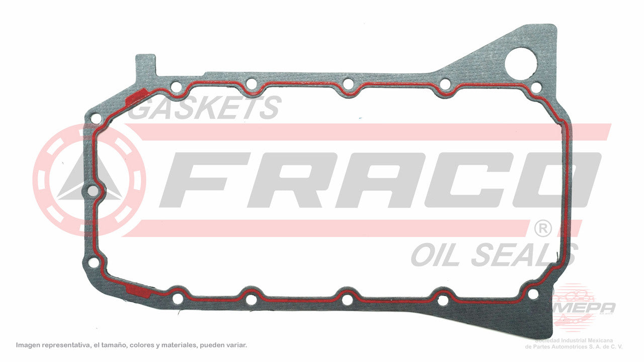 OSX-2640010 EMPAQUE DE CARTER (CJ-11509) 1.4L FORD 4 CIL FIESTA ZETEC-SE DAH DHB 16V FORD