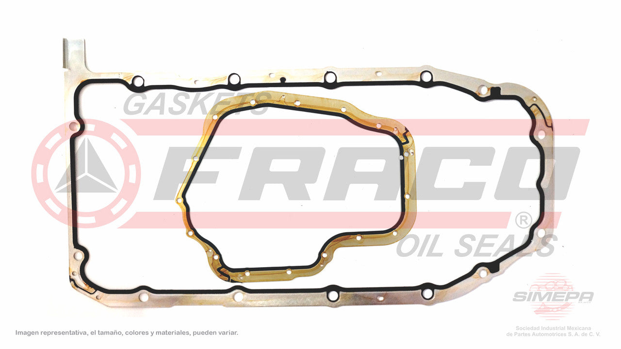 OSX-6040155 EMPAQUE DE CARTER (OS-1117)(CJ-11228) 2.0L 2.4L ASTRA SOHC 8V 04-08 ASTRA DOHC 16V 04-06 (METAL-SILICON). 2 PZAS. GENERAL MOTORS