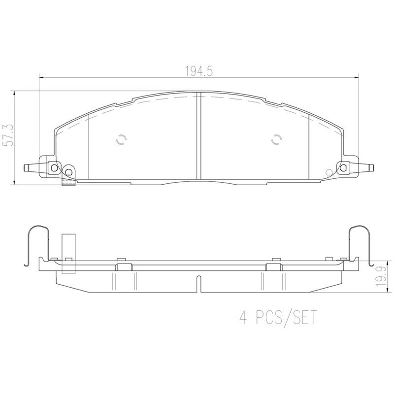 BRE-P18036 BALATAS (8508-D1400)(R.T.)(LM) 2500 LARAMIE 2010/2018 2500 SLT 2010/2018 2500 ST 2010/2018 2500 LARAMIE LONG DODGE