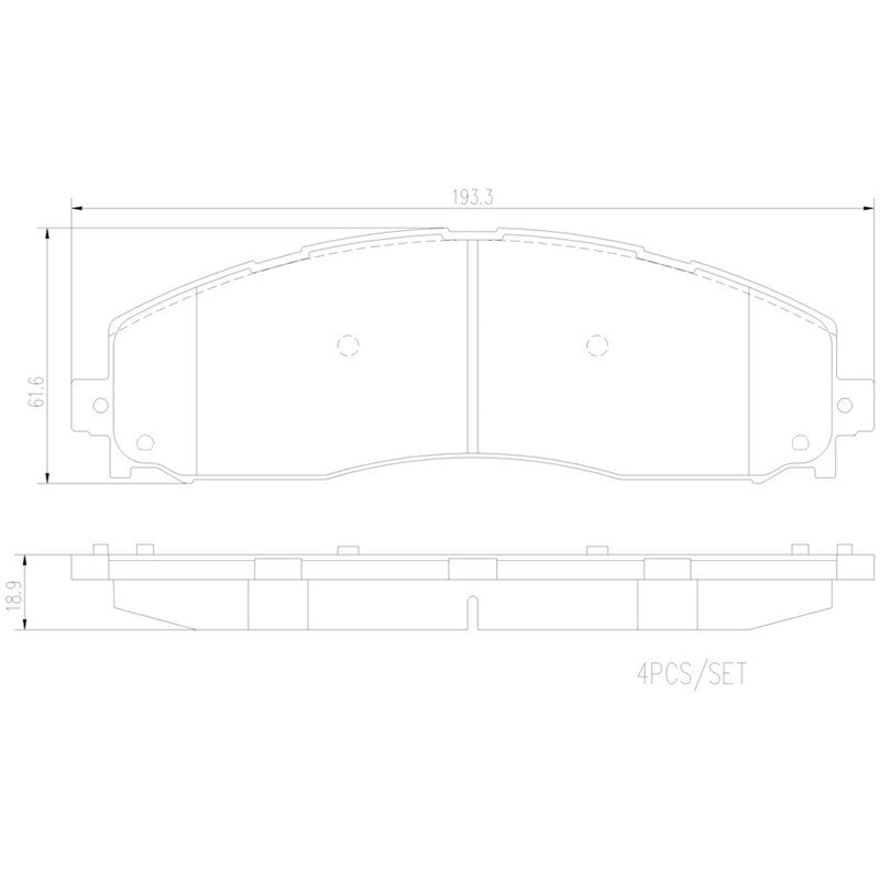 BRE-P24213 BALATAS (8918-D1691)(R.T.)(LM) F-250 SUPER DUTY KING RANCH 2013/2020 F-250 SUPER DUTY LARIAT 2013/2020 F-250 FORD