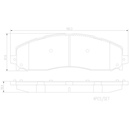 BRE-P24213 BALATAS (8918-D1691)(R.T.)(LM) F-250 SUPER DUTY KING RANCH 2013/2020 F-250 SUPER DUTY LARIAT 2013/2020 F-250 FORD