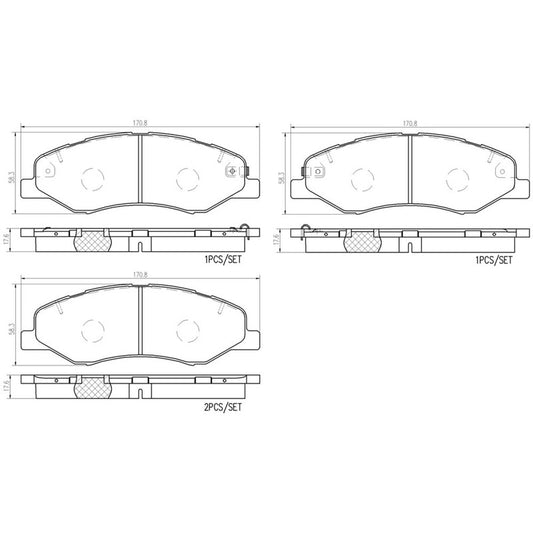 BRE-P28102N BALATAS (9324-D2089)(R.D.)(CE) ODYSSEY ELITE 2018/2019 ODYSSEY EX 2018/2019 ODYSSEY EXL 2018/2019 ODYSSEY EX HONDA