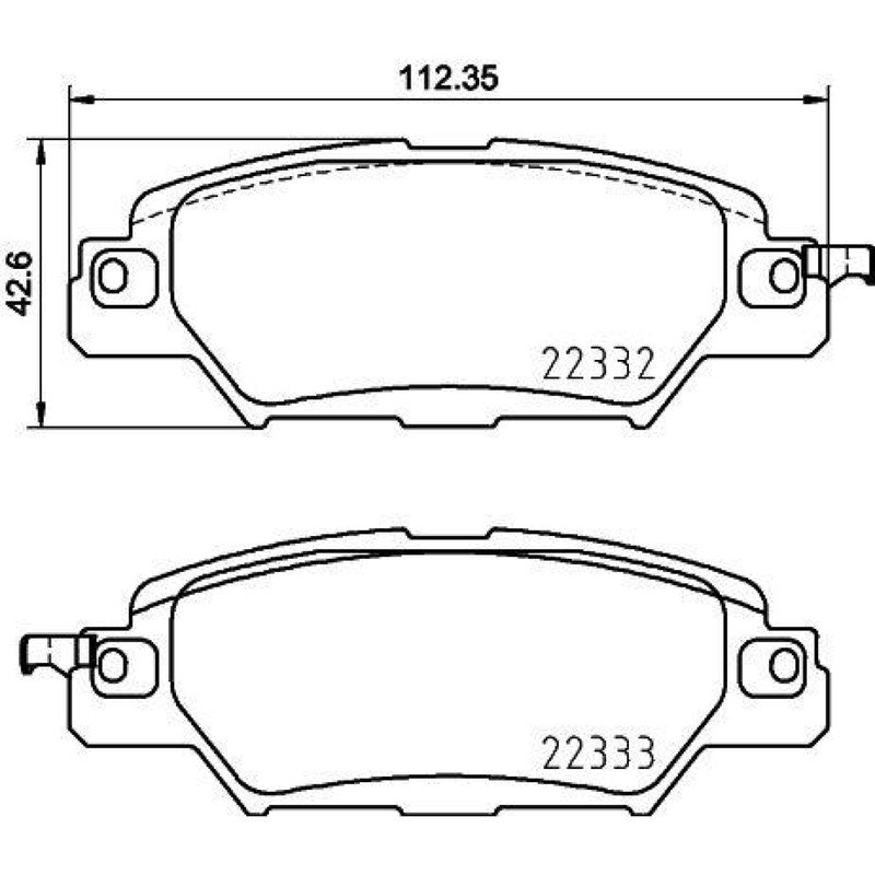 BRE-P49053N BALATAS (9073-D1846)(R.T.)(CE) CX-5 GRAND TOURING 2016/2020 CX-5 SPORT 2016/2020 CX-5 TOURING 2016/2020 CX-5 MAZDA