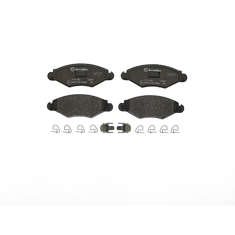 BRE-P61063 BALATAS (D1143-8254)(R.D.)(LM) 206 D-SIGN L4 1.4L 2009/2009 206 XR L4 1.4L 2005/2005 207 BASE 2010/2011 207 PEUGEOT