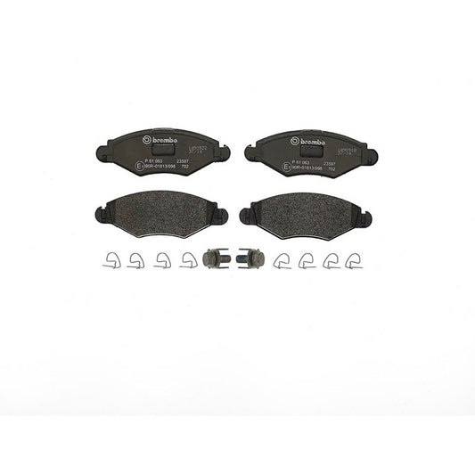 BRE-P61063 BALATAS (D1143-8254)(R.D.)(LM) 206 D-SIGN L4 1.4L 2009/2009 206 XR L4 1.4L 2005/2005 207 BASE 2010/2011 207 PEUGEOT