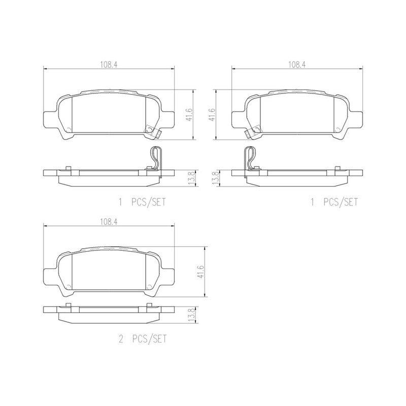 BRE-P78011 BALATAS (D770-7637)(R.T.)(LM) SUBARU FORESTER 1998/2003 LEGACY 2006 SUBARU