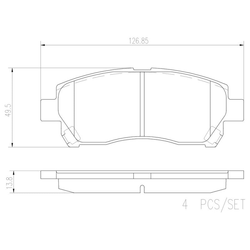 BRE-P79024 BALATAS (D1471-8671)(R.D.)(LM) AVANZA LE 2018/2019 AVANZA XLE 2018/2019 AVANZA CARGO 2016/2018 AVANZA PREMIU TOYOTA