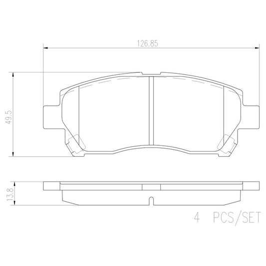 BRE-P79024 BALATAS (D1471-8671)(R.D.)(LM) AVANZA LE 2018/2019 AVANZA XLE 2018/2019 AVANZA CARGO 2016/2018 AVANZA PREMIU TOYOTA