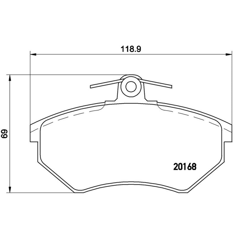 BRE-P85011 BALATAS (7571-D684)(R.D.)(LM) PASSAT GLS L4 1.9L 1995/1995 PASSAT BASE L4 1.9L 1994/1994 PASSAT GLX 1993/199 VOLKSWAGEN