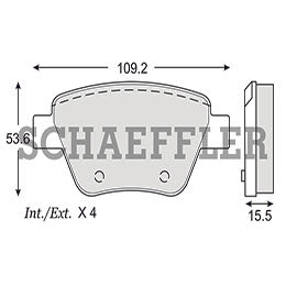 RV-CMD14568656 BALATAS 8656-D1456 (CE) R.T. A3 13/18 A3 SPORTBACK 12/14 S3 10/13 SEAT LEON COPA 2013 LEON FR 06/18 V AUDI