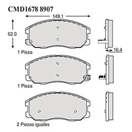 RV-CMD16788907 BALATAS R.D (CE) CHEVROLET CAPTIVA SPORT 08/15 GENERAL MOTORS