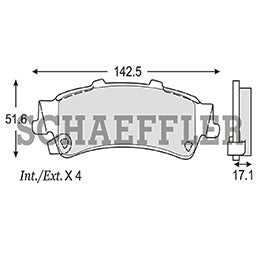 RV-D79276620 PADS 7662-D792 (SM)(H) RT ESCALADE 4X2 2002 GM AVALANCHE 1500 2500 4X4 02/06 C1500 C2500 00/07 S BUICK