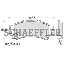 RV-D79276620 BALATAS 7662-D792 (SM)(H) R.T. ESCALADE 4X2 2002 GM AVALANCHE 1500 2500 4X4 02/06 C1500 C2500 00/07 S BUICK