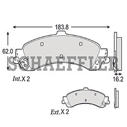 RV-D83477070 BALATAS 7707-D834 (SM) R.T. ESCALADE 2002 ESCALADE 4X4 02/06 ESCALADE ESV 03/06 GM SONORA 00/03 Y 2006 S BUICK