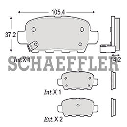 RV-D90577840 BALATAS 7784-D905 (SM) R.T. FX35 12/13 FX37 12/13 G37 12/13 M37 12/13 M56 12/13 Q50 15/18 Q60 14/18 Q INFINITI