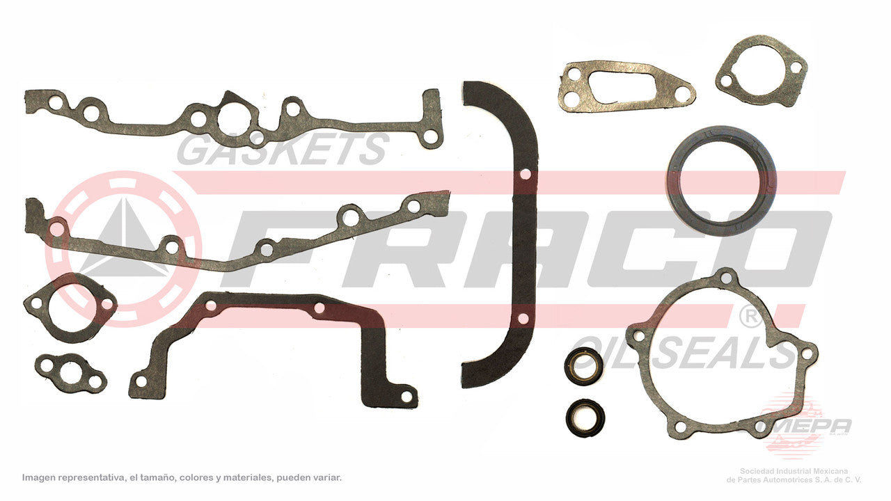 TCX-5840172 EMPAQUE DE DISTRIBUCION (TC-61226)(DJ-821) 1.8L 2.0L DOHC GA16DE TSURU GS1 GS2 TSUBAME 89/05 CON RONDANAS DE DISTRIBUCION NISSAN