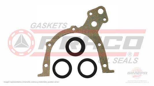 TCX-6040125 EMPAQUE DE DISTRIBUCION 1.8L CHEVROLET 4 CIL ASTRA DOHC X18XE1 00/03 2 RETENES GENERAL MOTORS