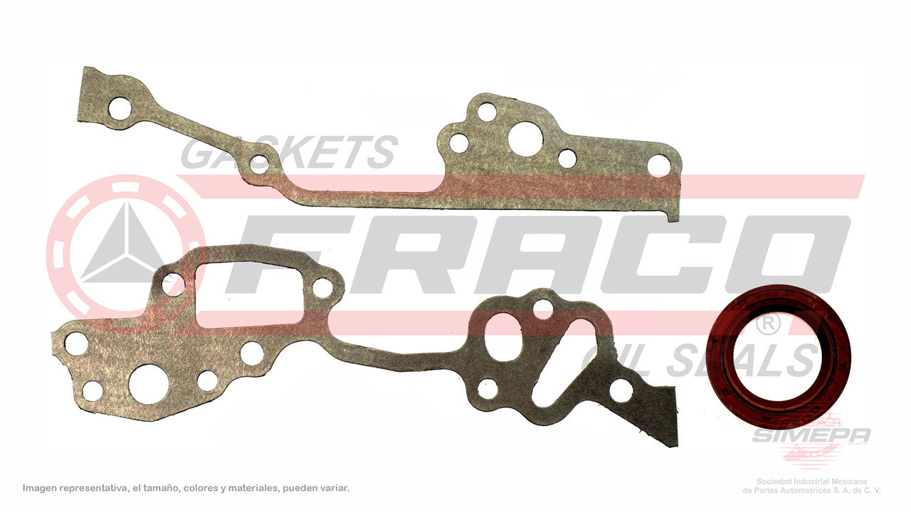 TCX-8040331 EMPAQUE DE DISTRIBUCION (TC-61310) 2.4L TOYOTA 4 CIL HILUX 20R 22R SOHC 79/84 TOYOTA