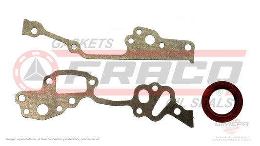 TCX-8040331 EMPAQUE DE DISTRIBUCION (TC-61310) 2.4L TOYOTA 4 CIL HILUX 20R 22R SOHC 79/84 TOYOTA