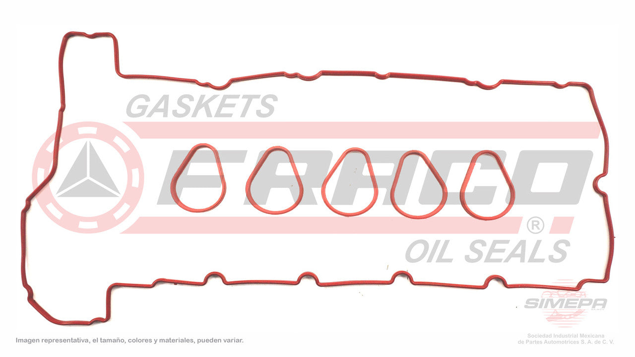 VSX-3050021 GASKET SET (VS-3129-R) 3.7L GM CHEVROLET L5 20V COLORADO CANYON HUMMER H3 223CU. DOHC 04/12. 6 PZ. SILICON. GENERAL MOTORS