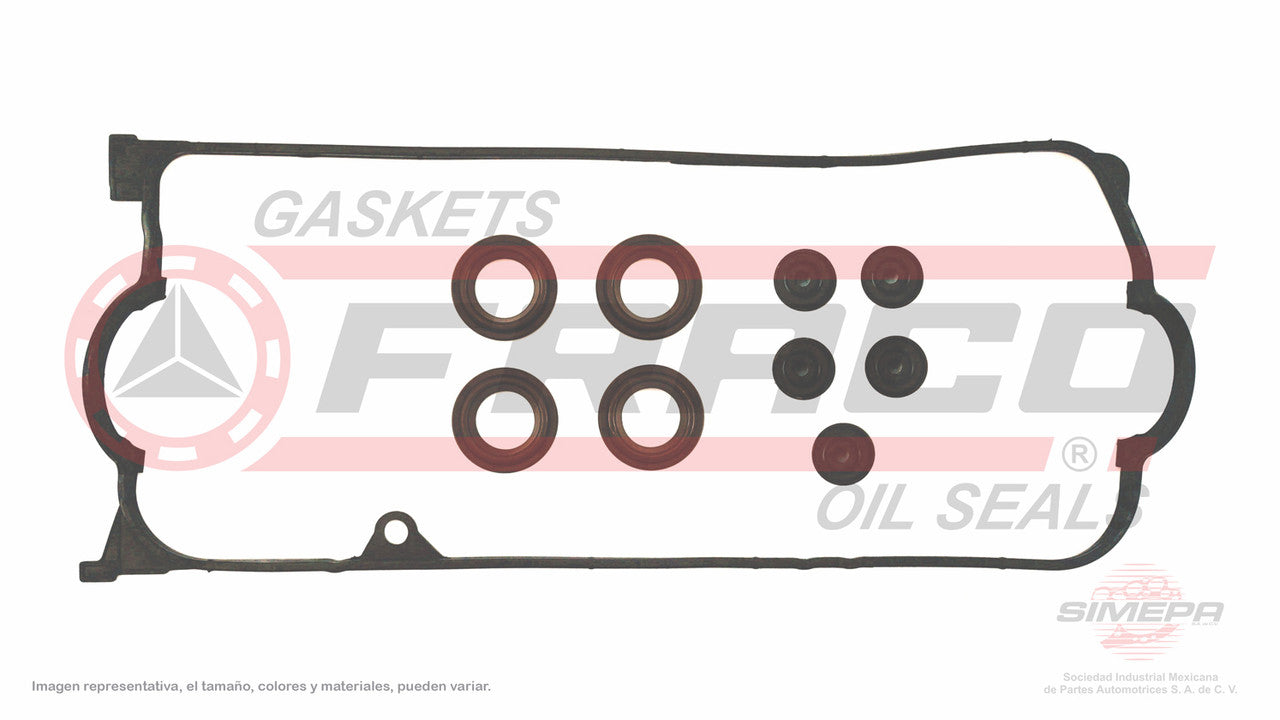 VSX-3540086 CAP GASKET TIPS (VS-31459-R) 1.6L HONDA 4 CYLINDER CIVIC D16V1 5 WASHER 4 SPARK PLUG SEALS HONDA