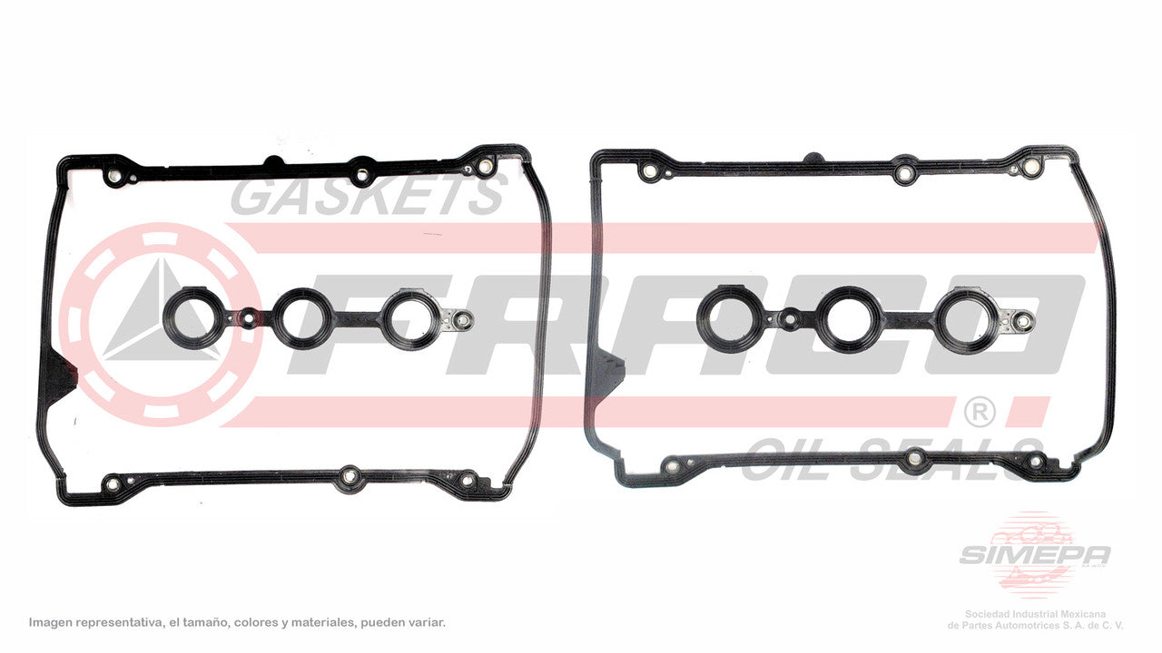 VSX-8662010 EMPAQUE DE TAPA PUNTERIAS (VS-31853-R) 3.0L V6 AGA ALF AML PASSAT 30V JUNTAS PUNTERIAS HULE METAL JUNTAS DE BOBINAS HULE METAL VOLKSWAGEN